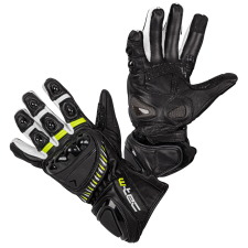W-Tec Motoros kesztyű W-TEC Evolation fekete-fehér-fluo 4XL motoros kesztyű