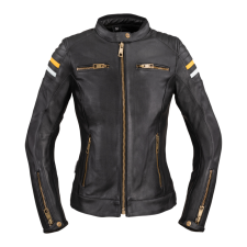 W-Tec Női motoros bőrkabát W-TEC Stripe Lady fekete XS motoros kabát