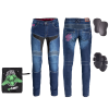W-Tec Női motoros farmer W-TEC Alfreda CE kék M