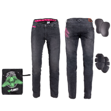 W-Tec Női motoros farmer W-TEC Leonarda fekete M motoros nadrág
