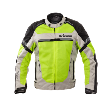 W-Tec Nyári motoros kabát W-TEC Saigair Fluo Sárga-Fekete 4XL motoros kabát