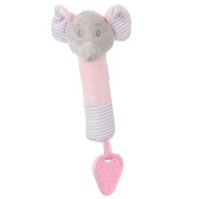W-web Baby plüss csörgő - rózsaszín elefánt - 20cm plüssfigura