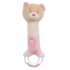 W-web Baby plüss csörgő - rózsaszín maci - 21cm