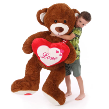 W-web Lovely - plüss mackó szívvel - 65cm plüssfigura