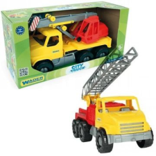 Wader : city truck tűzoltóautó létrával, 48 cm autópálya és játékautó