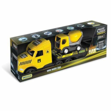 Wader Értékcsökkentett! MagicTruck Technic - Világító kamion betonkeverővel autópálya és játékautó