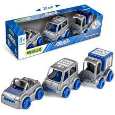 Wader Kid Cars Rendőrségi járművek 3db-os szett - Wader autópálya és játékautó