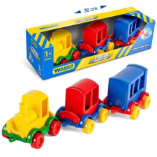 Wader Kid Cars Vonatok 3db-os szett (60022W) (W60022W) autópálya és játékautó