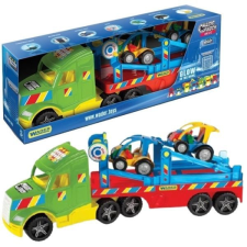 Wader : Magic Truck Basic kamion buggy autókkal, 79 cm autópálya és játékautó