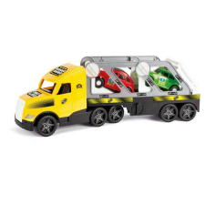 Wader Magic Truck - Retror autószállító Kamion 81cm autópálya és játékautó