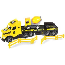 Wader : magic truck technic kamion betonkeverővel, 79 cm autópálya és játékautó