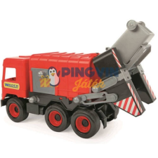 Wader - Middle Truck: Kukás autó 43cm piros autópálya és játékautó
