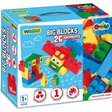 Wader Nagy építőkocka szett kék elemekkel 26db-os - Wader (GXP-917358) barkácsolás, építés