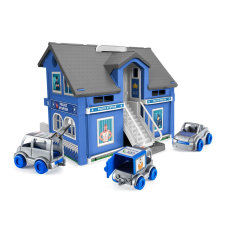 Wader Play Hause: Rendőrállomás 4 darab járművel (25420) játékfigura