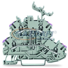 WAGO dupla sorkapocs szürke 2000-_2238 villanyszerelés