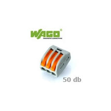 WAGO Wago karos (kapcsos) vezeték összekötő, 3-as (50 db) villanyszerelés
