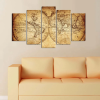 Wallity 5 részes MDF dekoratív festőkészlet, 110 x 60 cm | 100% MDF, 3 mm vastag | Stílusos művészet otthoni dekorációhoz