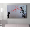 Wallity Banksy dekoratív vászonfestmény, 70x100 cm, keretezett