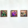  Wallity Decorative Framed MDF Painting (3 Pieces) Multicolor UKZM074