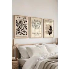  Wallity Dekorációs Festmény Szett (3 darabos) Többszínű Ç-300372 - 3040 grafika, keretezett kép