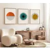  Wallity Dekoratív bekeretezett MDF festmény (3 darab) Többszínű Huhu12 - 50 x 35