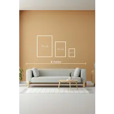  Wallity Dekoratív Keretezett MDF Festmény (3 darab) Többszínű Myk3013-1 grafika, keretezett kép