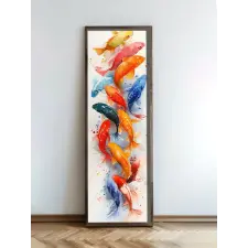  Wallity Dekoratív Keretezett MDF Festmény Többszínű EMR094 grafika, keretezett kép