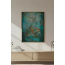  Wallity Dekoratív Keretezett MDF Festmény Többszínű Huhu720 - 50 x 70 grafika, keretezett kép