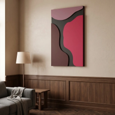  Wallity Dekoratív Keretezett MDF Festmény Többszínű Rhodes - 40 x 68 grafika, keretezett kép