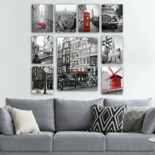  Wallity Dekoratív MDF kép (9 darabos) Többszínű 9MDF09YS grafika, keretezett kép