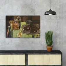 Wallity Dekoratív Vászonfestmény Többszínű FAMOUSART-054 grafika, keretezett kép