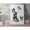 Wallity Lenyűgöző Banksy dekoratív vászonfestmény, 70 x 100 cm, 50% pamut/50% poliészter, digitális nyomtatás vászonra, 2 x 3 cm-es fakerettel keretezve, tökéletes a modern dekorációhoz