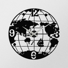 Wallity World S018 Black falióra, 48 x 48 cm falióra