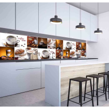  Wallplex falburkoló konyhapanel Coffee Time tapéta, díszléc és más dekoráció