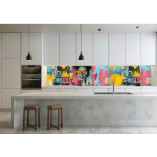 Wallplex Wallplex konyhahátfal Happy Coctail tapéta, díszléc és más dekoráció