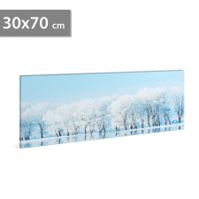 Wando LED-es fali hangulatkép - téli táj (2 x AA, 70 x 30 cm) grafika, keretezett kép