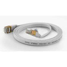 WANTEC FTP CAT6a Patch kábel 0.5m - Fehér kábel és adapter