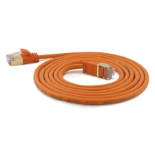 WANTEC Patchkabel SSTP CAT7 Ste. CAT6a d=4mm    0,25m orange (7143) kábel és adapter