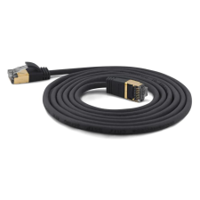 WANTEC Patchkabel SSTP CAT7 Ste. CAT6a d=4mm 15,00m  schwarz (7208) kábel és adapter