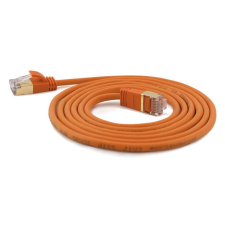 WANTEC Patchkabel SSTP CAT7 Ste. CAT6a d=4mm    1,00m orange (7145) kábel és adapter