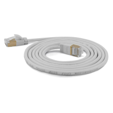 WANTEC Patchkabel SSTP CAT7 Ste. CAT6a d=4mm  1,50m  grau (7188) kábel és adapter