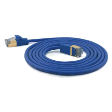 WANTEC Patchkabel SSTP CAT7 Ste. CAT6a d=4mm   25,00m blau (7140) kábel és adapter