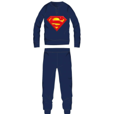 Warner Bros Superman férfi vékony pamut pizsama - jersey pizsama - sötétkék - S