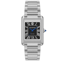 WATCHPEOPLE WP6 - Ezüst, időlen fekete, női karóra - 30 mm - (701233) karóra