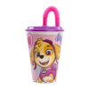  Water Cup with Straw for Kids STOR 74530 430 ml Paw Patrol Skye (pink)