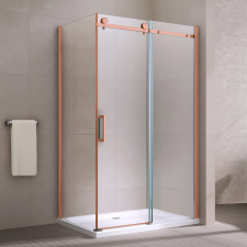 Water Fun Milano Duo Rose Gold zuhanykabin 100x100, 195cm, 8mm, NANO kád, zuhanykabin