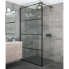 Water Fun Walk-in || Black zuhanyfal 110, 200cm, 8mm, NANO