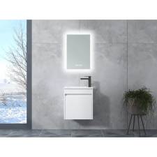 Water Fun Zamora White fürdőszoba szekrény mosdóval és tükörrel fürdőszoba bútor