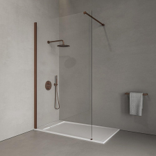 WaterFun Walk-in zuhanyfal RoseGold 120, 200cm, 8mm kád, zuhanykabin
