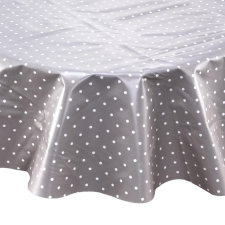 Waterproof lemosható asztalterítő, szürke pöttyös ? 140cm lakástextília